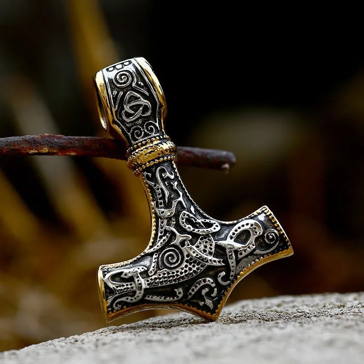 ULIKING JEWELRY PENDANTS Vintage Viking Thor Hammer Pendant 03