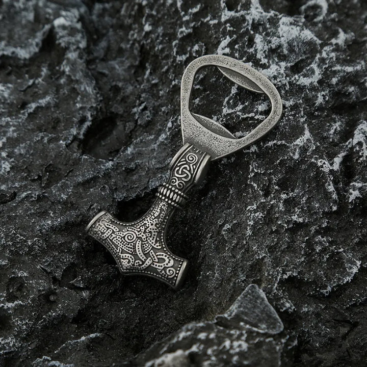  ULIKING JEWELRY BOTTLE OPENER Vintage Viking Thor's Hammer Stainless Steel Beer Bottle Opener 01 