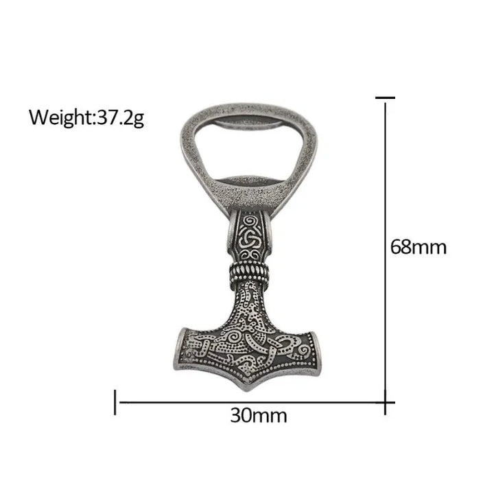  ULIKING JEWELRY BOTTLE OPENER Vintage Viking Thor's Hammer Stainless Steel Beer Bottle Opener 06