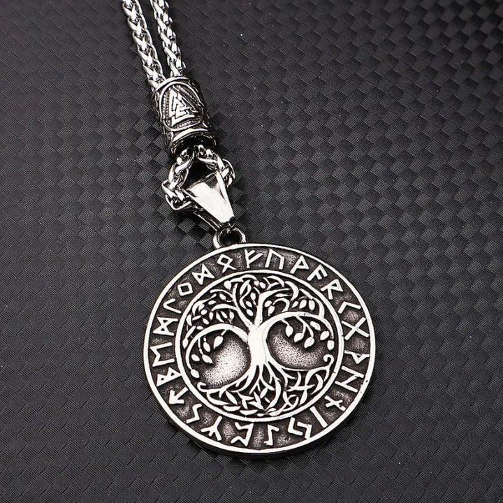 ULIKING JEWELRY PENDANTS Vintage Viking Tree Of Life Stainless Steel Pendant Necklace 04