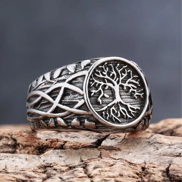 ULIKING JEWELRY RINGS Vintage Viking Tree Of Live Stainless Steel Ring 03
