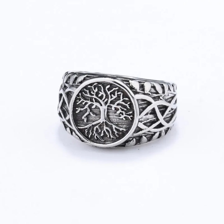 ULIKING JEWELRY RINGS Vintage Viking Tree Of Live Stainless Steel Ring 05