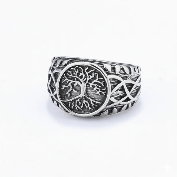 ULIKING JEWELRY RINGS Vintage Viking Tree Of Live Stainless Steel Ring 06