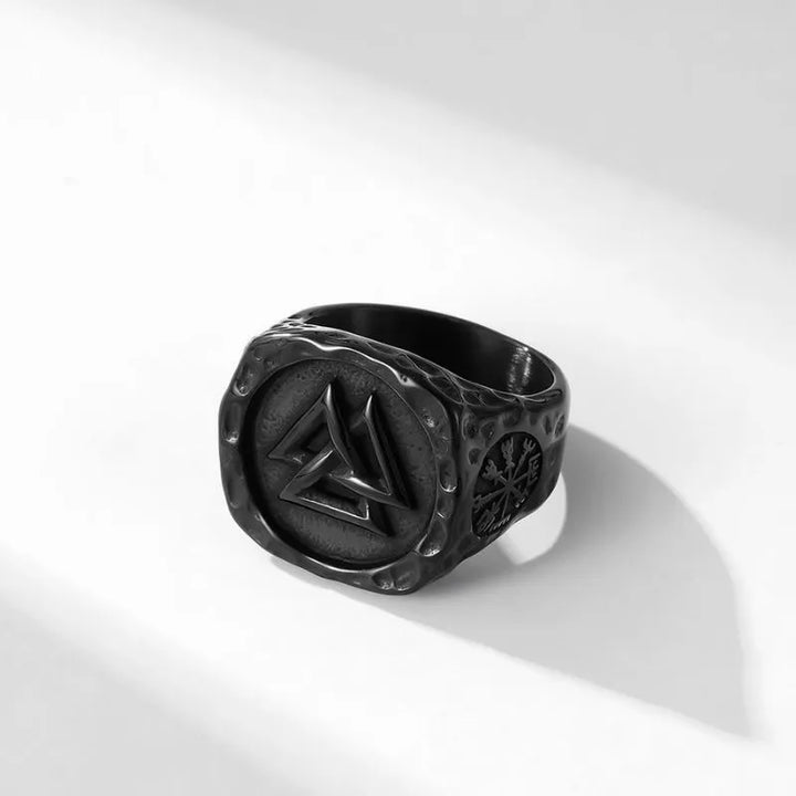 ULIKING JEWELRY RINGS  Vintage Viking Valknut Ring 03