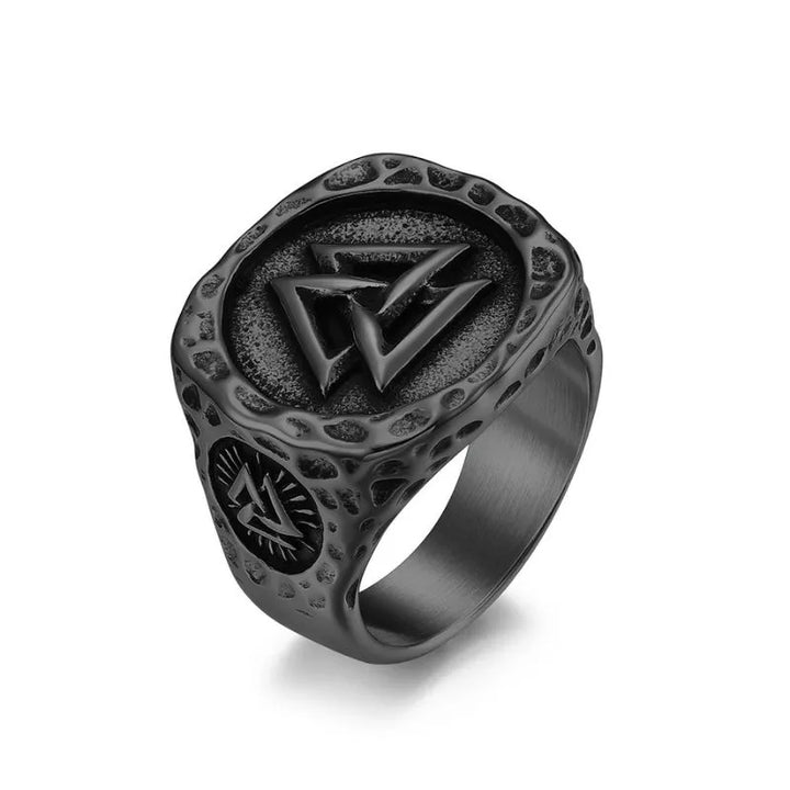 ULIKING JEWELRY RINGS  Vintage Viking Valknut Ring 05