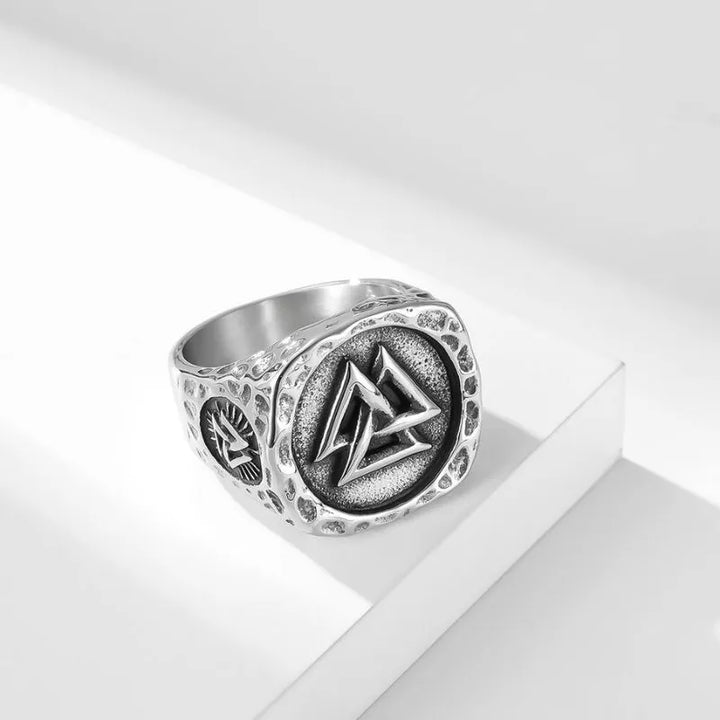 ULIKING JEWELRY RINGS  Vintage Viking Valknut Ring 04