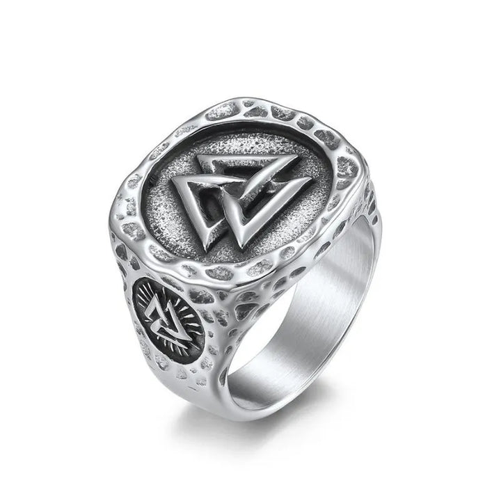 ULIKING JEWELRY RINGS  Vintage Viking Valknut Ring 06