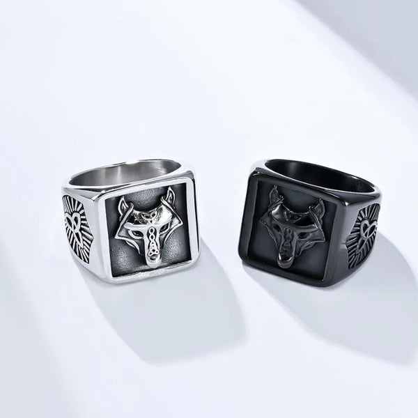 ULIKING JEWELRY RINGS  Vintage Viking Wolf Knot Ring 01