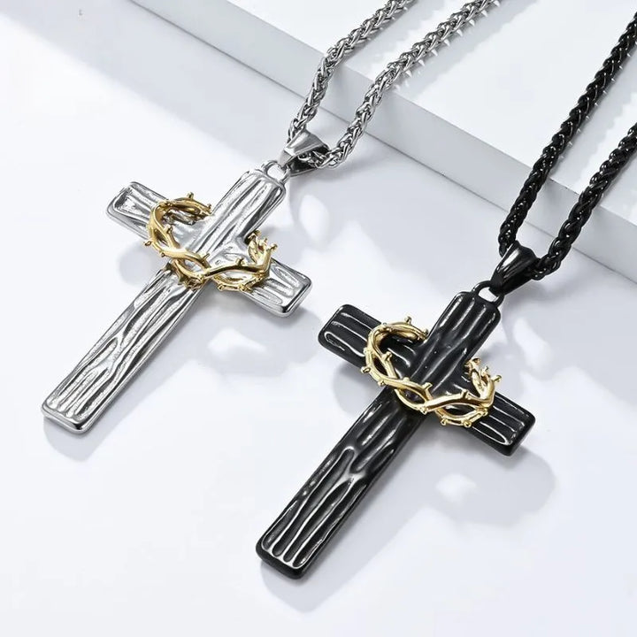  ULIKING JEWELRY PENDANTS  Vintage Wreath Cross Pendant  03