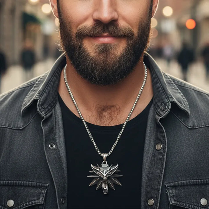  ULIKING JEWELRY PENDANTS  Witcher 3 Wolf Head Pendant  02