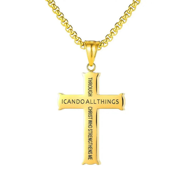  ULIKING JEWELRY NECKLACES Fashion Cross Stainless Steel Pendant Necklace 03