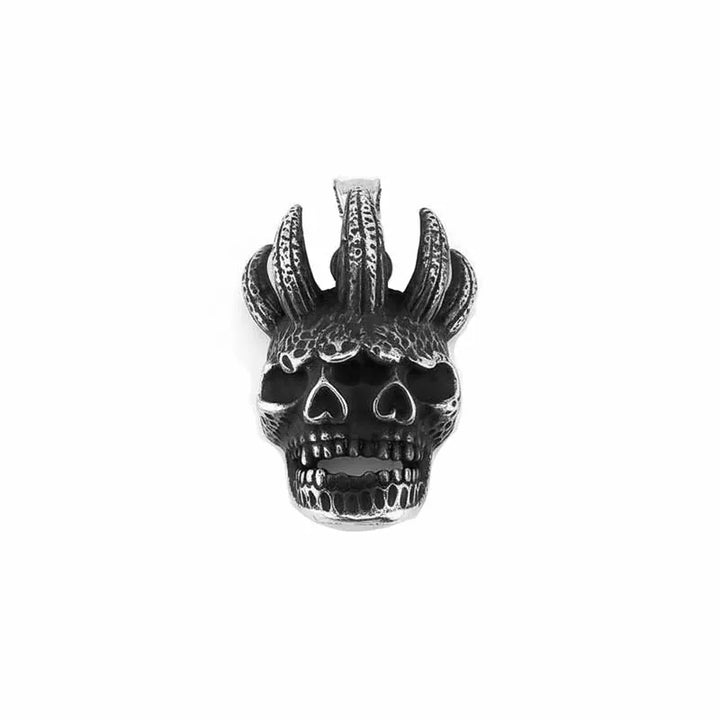  ULIKING JEWELRY PENDANTS  Gothic Vintage Double Skull Pendant 05