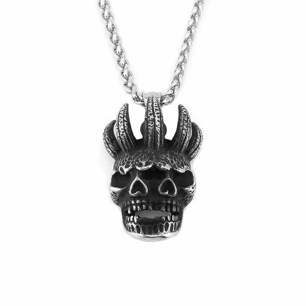  ULIKING JEWELRY PENDANTS  Gothic Vintage Double Skull Pendant 06