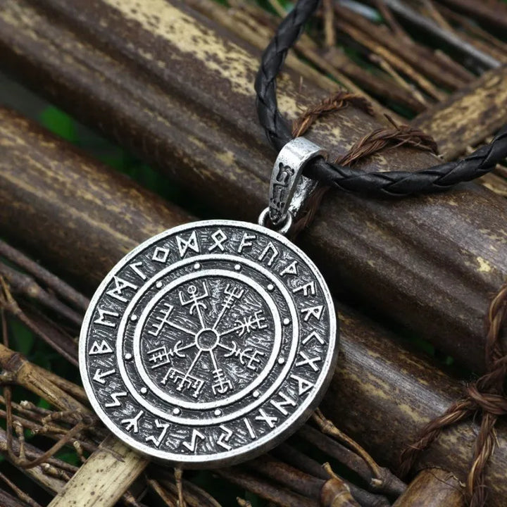 ULIKING JEWELRY NECKLACE Vintage Compass with Rune Necklace 12