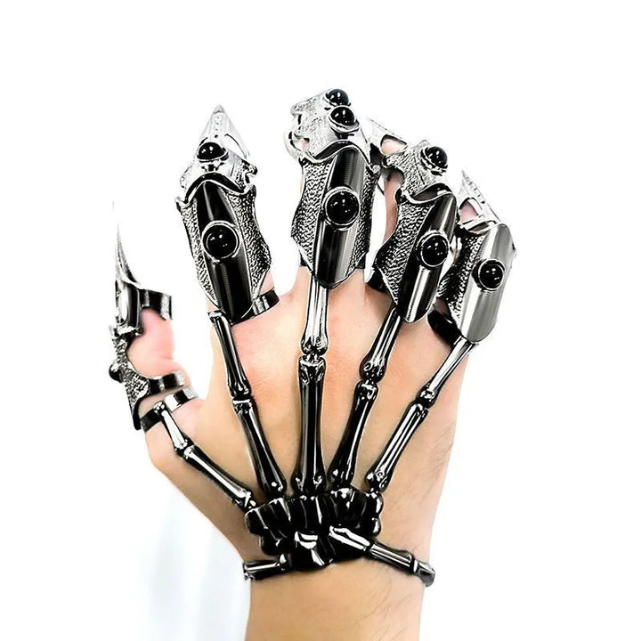 ULIKING JEWELRY SETS Necromantic Armor Skeleton Skeleton Bracelet and Finger Claws 10