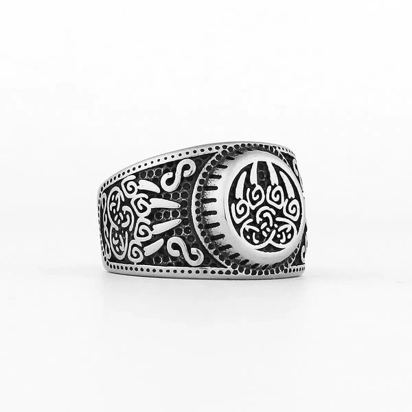 ULIKING JEWELRY  RING  Vintage Bear Claw Stainless Steel Ring SILVER 06