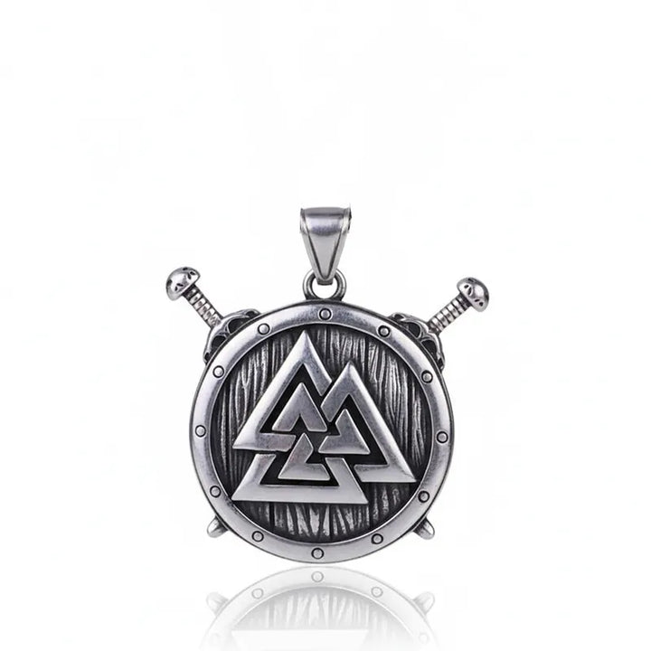 ULIKING JEWELRY PENDANTS Viking Valknut Alarm Clock Stainless Steel Pendant Necklace 03