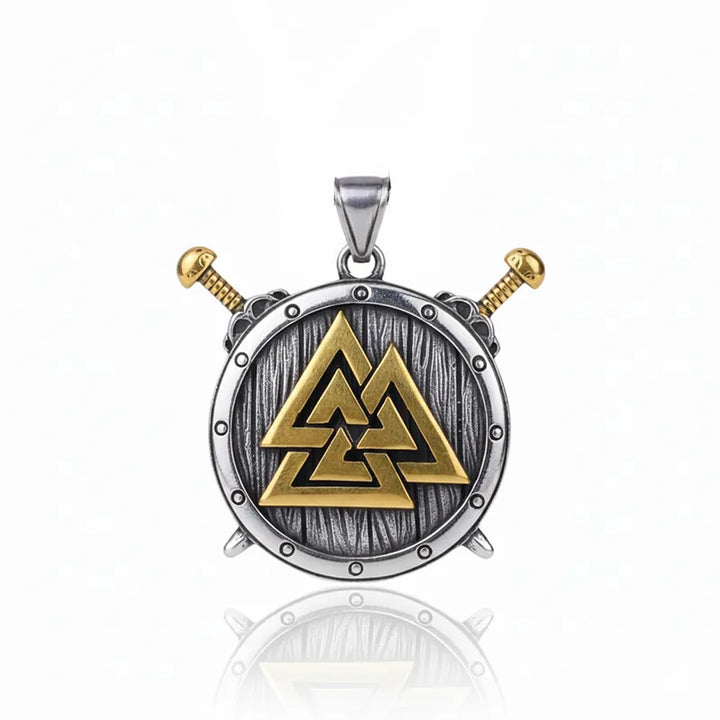 ULIKING JEWELRY PENDANTS Viking Valknut Alarm Clock Stainless Steel Pendant Necklace 04