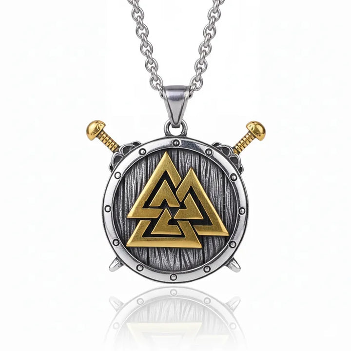ULIKING JEWELRY PENDANTS Viking Valknut Alarm Clock Stainless Steel Pendant Necklace 05