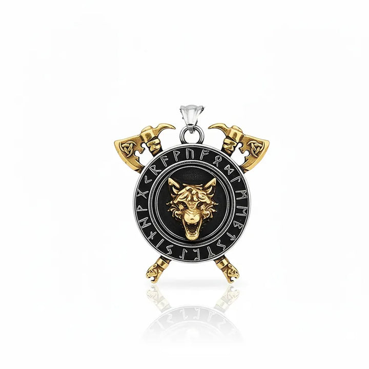  ULIKING JEWELRY PENDANTS Viking Wolf Rune Tomahawk Pendant Necklace 08