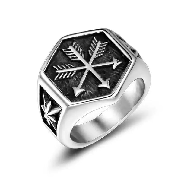 ULIKING JEWELRY RINGS Vintage Arrow Stainless Steel Ring 05