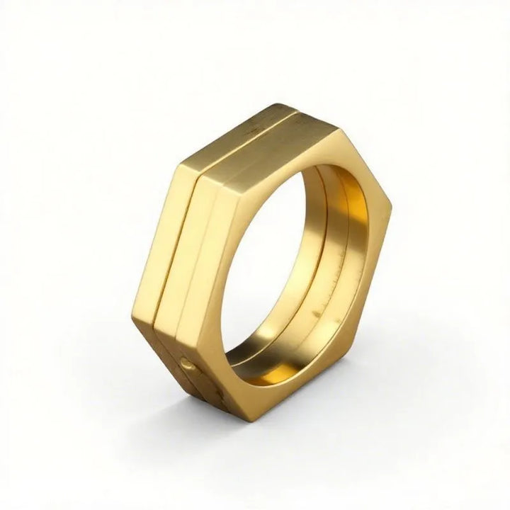 ULIKING JEWELRY RINGS Vintage Brass knuckles Nut Stainless Steel Ring 09