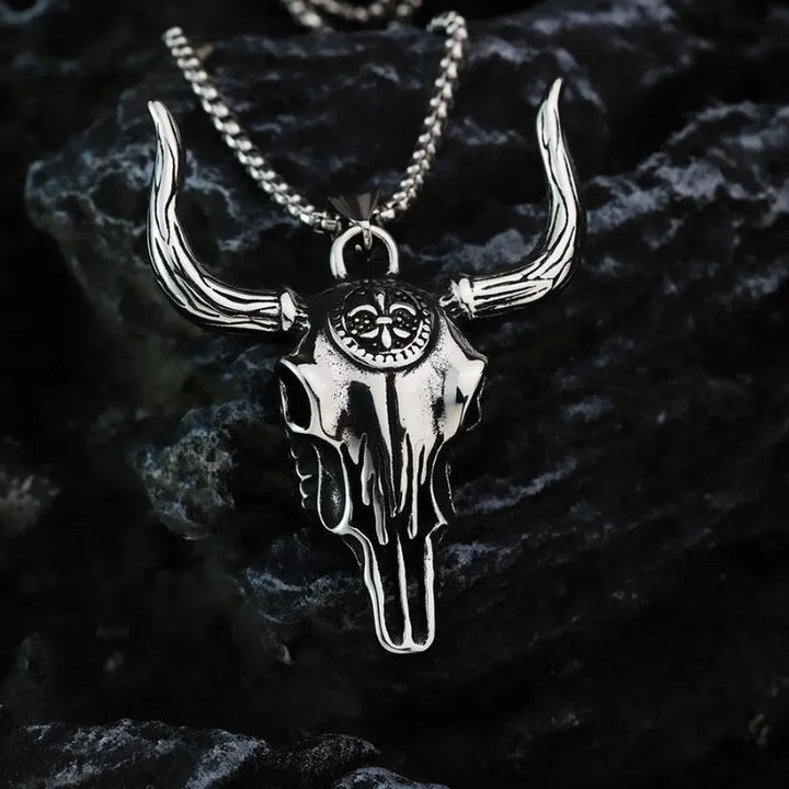  ULIKING JEWELRY PENDANTS  Vintage Bull Head Stainless Steel Pendant 04