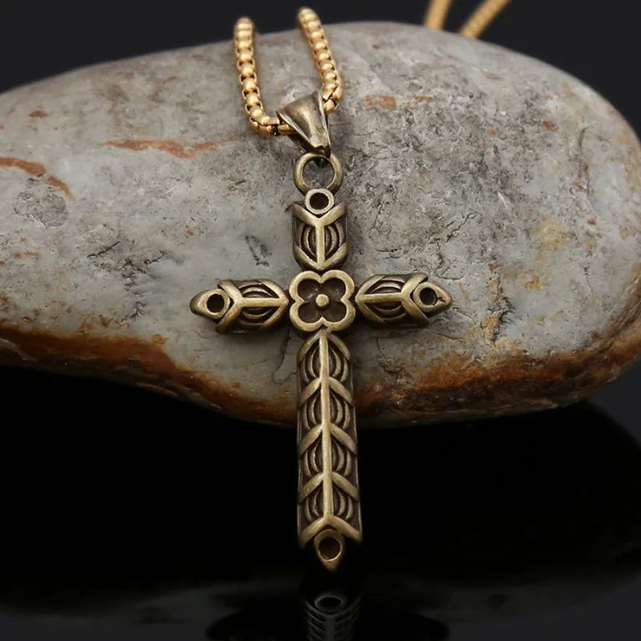 ULIKING JEWELRY PENDANTS Vintage Cross Stainless Steel Pendant Necklace 01