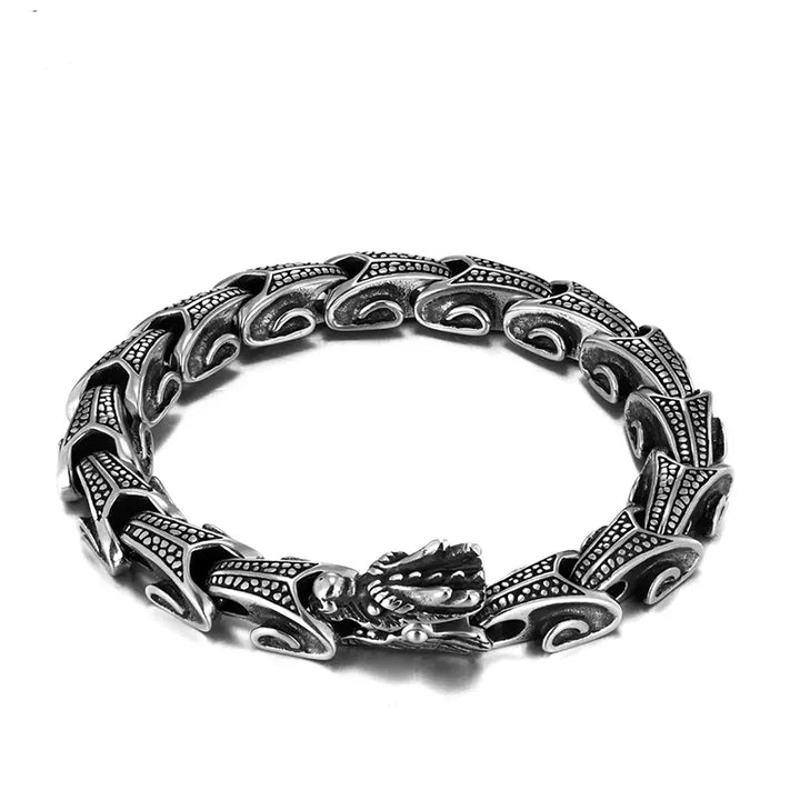  ULIKING JEWELRY BRACELETS Vintage Dragon Scales   Stainless Steel Bracelet 02