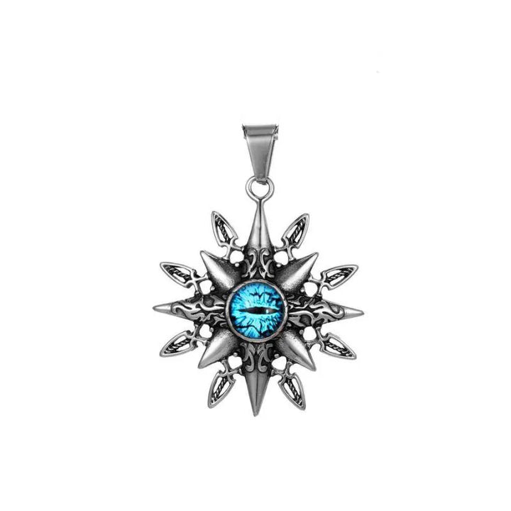  ULIKING JEWELRY PENDANTS  Vintage Eight-pointed Star Devil Eye Pendant  06