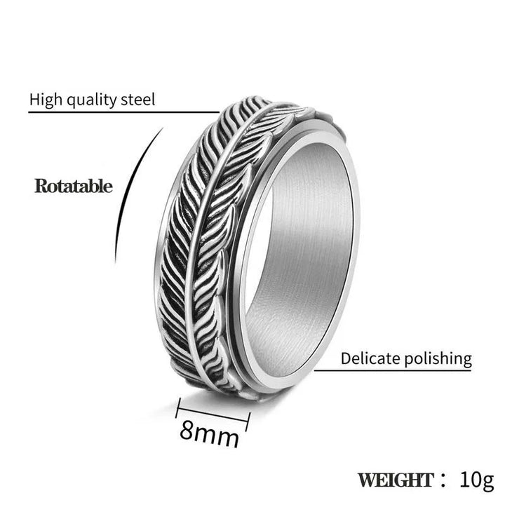 ULIKING JEWELRY RINGS  Vintage Goldfish Tail Spinner Ring 03