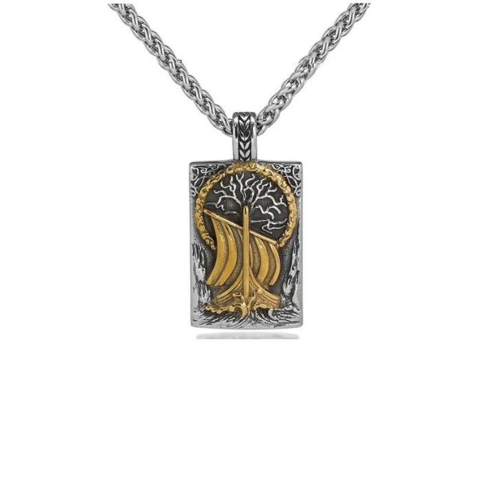  ULIKING JEWELRY PENDANTS  Vintage Viking Pirate Ship Stainless Steel Pendant 06