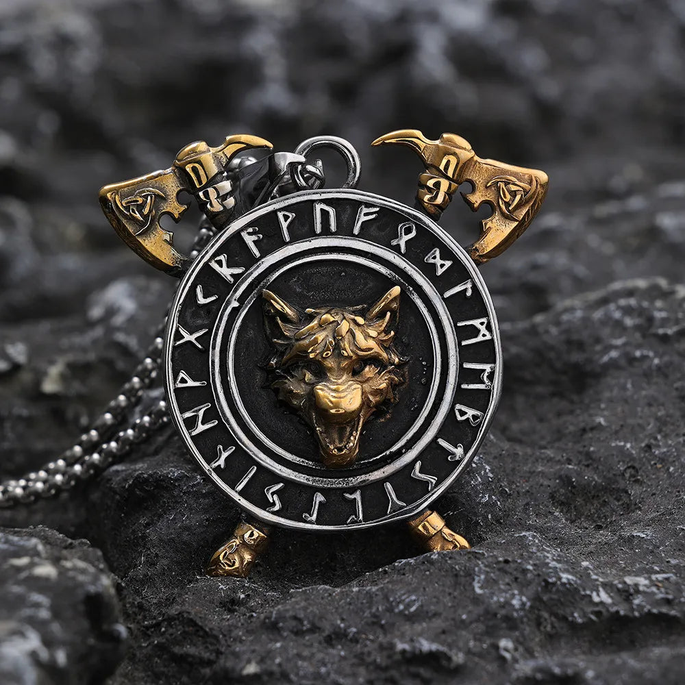 Tomahawk Rune Viking Wolf Rune Tomahawk Pendant Necklace | ULiking Jewelry