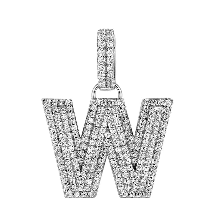  ULIKING JEWELRY PENDANTS 925 Sterling Silver Available In 26 Letters Fully Rhinestone Letter pendant 50