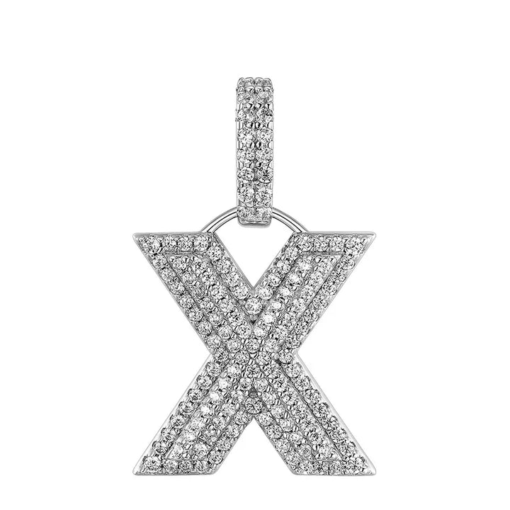  ULIKING JEWELRY PENDANTS 925 Sterling Silver Available In 26 Letters Fully Rhinestone Letter pendant 52