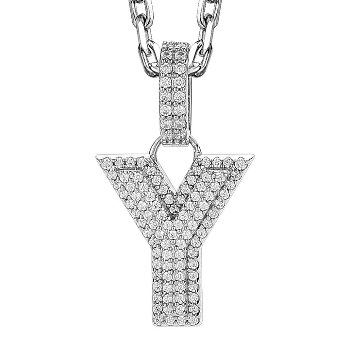  ULIKING JEWELRY PENDANTS 925 Sterling Silver Available In 26 Letters Fully Rhinestone Letter pendant 55