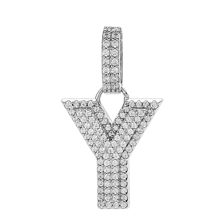  ULIKING JEWELRY PENDANTS 925 Sterling Silver Available In 26 Letters Fully Rhinestone Letter pendant 54