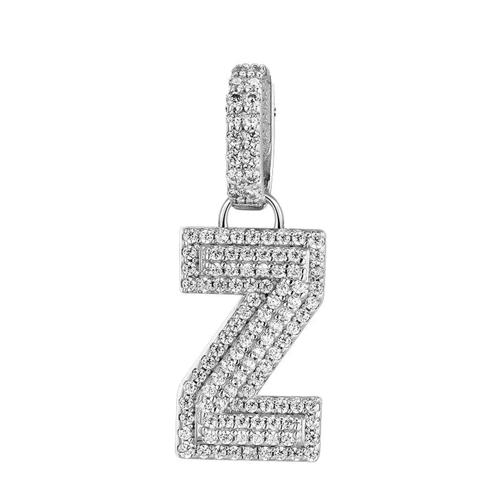  ULIKING JEWELRY PENDANTS 925 Sterling Silver Available In 26 Letters Fully Rhinestone Letter pendant 56